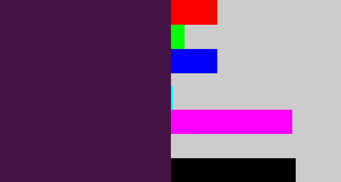 Hex color #441445 - deep violet
