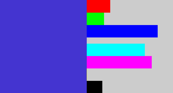 Hex color #4434d0 - blurple