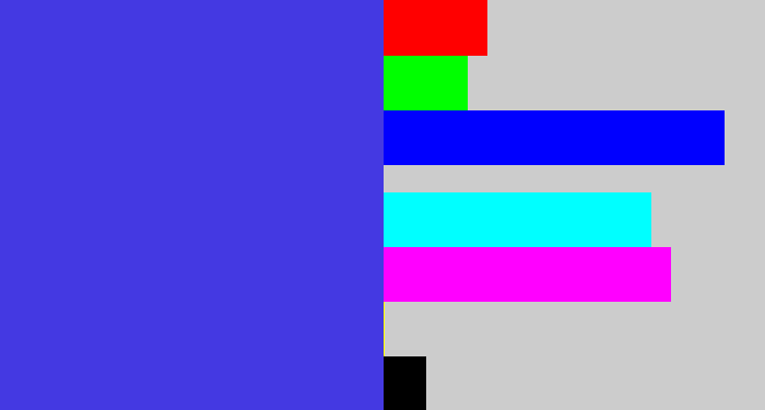 Hex color #4439e2 - blurple