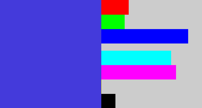 Hex color #443adb - blurple
