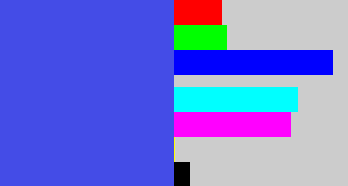 Hex color #444ce7 - warm blue