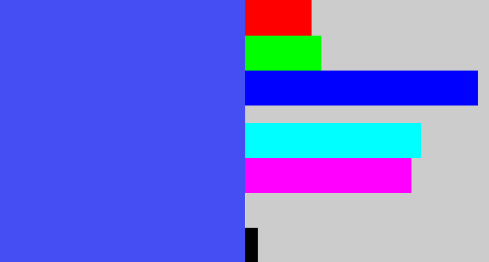 Hex color #444ef3 - warm blue