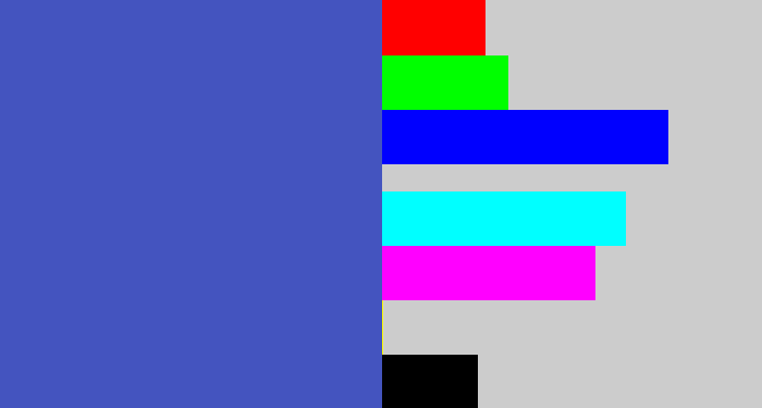 Hex color #4454bf - warm blue