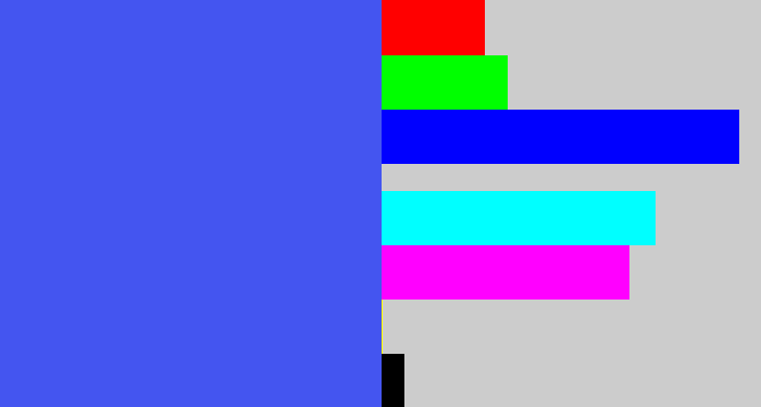 Hex color #4455f0 - warm blue