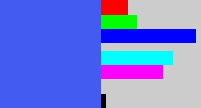 Hex color #445bf1 - warm blue
