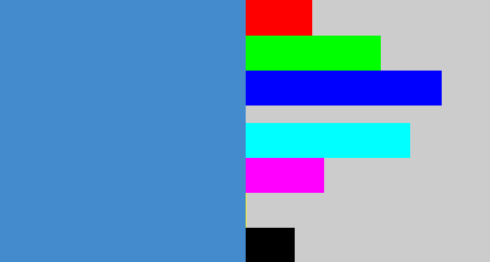 Hex color #448bcd - cool blue
