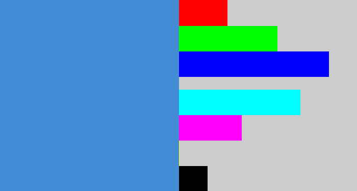 Hex color #448bd5 - dark sky blue