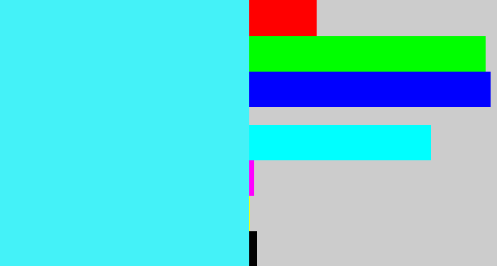 Hex color #44f2f8 - bright cyan