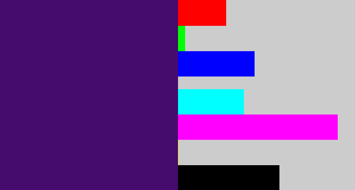 Hex color #450b6d - royal purple