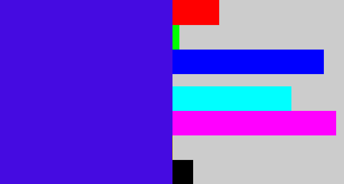 Hex color #450be1 - blue/purple