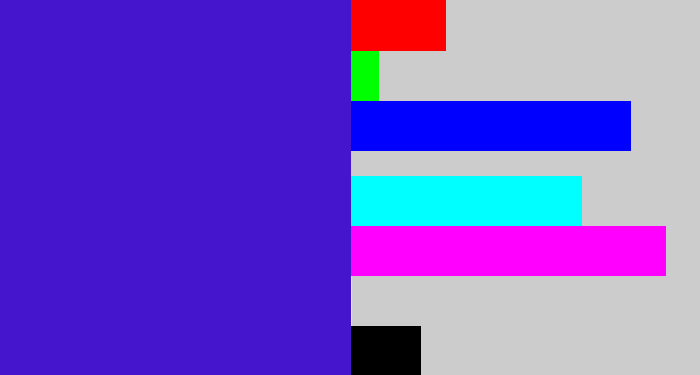 Hex color #4514cd - violet blue