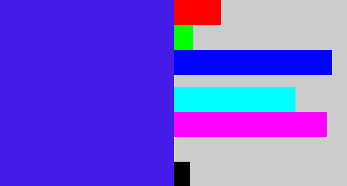 Hex color #451be7 - blue/purple