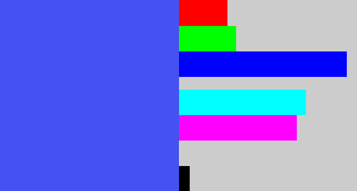 Hex color #4551f0 - warm blue