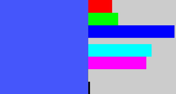 Hex color #4556fa - warm blue