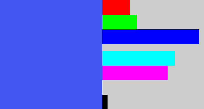 Hex color #4557f1 - warm blue