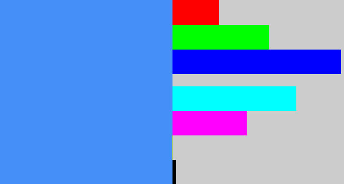 Hex color #458ff9 - dodger blue