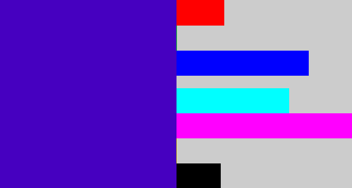 Hex color #4600c0 - violet blue