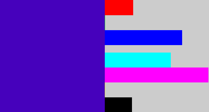 Hex color #4601bc - violet blue