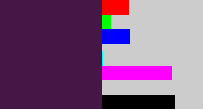 Hex color #461647 - deep violet