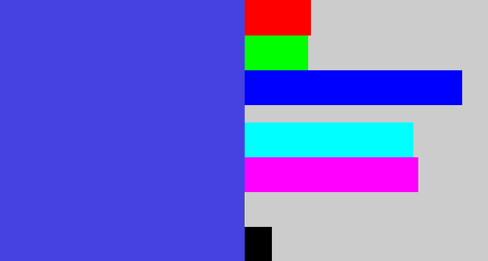 Hex color #4642e2 - warm blue