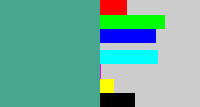 Hex color #46a68e - greeny blue