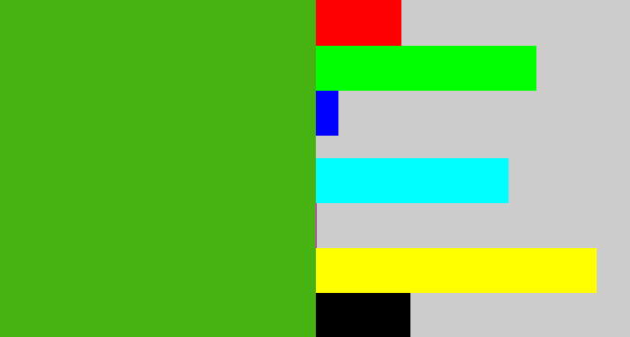 Hex color #46b313 - lawn green