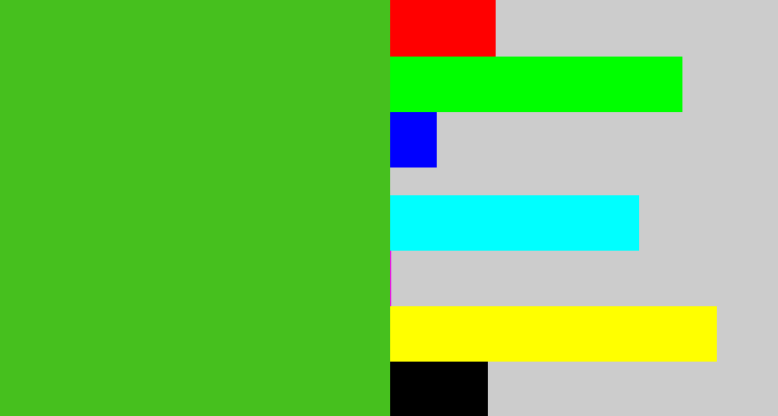 Hex color #46c01e - frog green