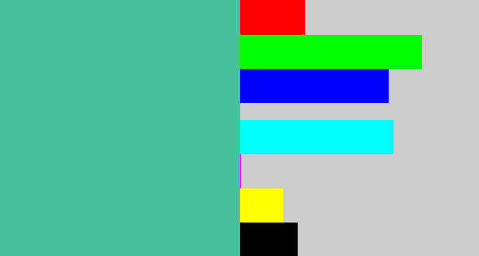 Hex color #46c19e - greeny blue