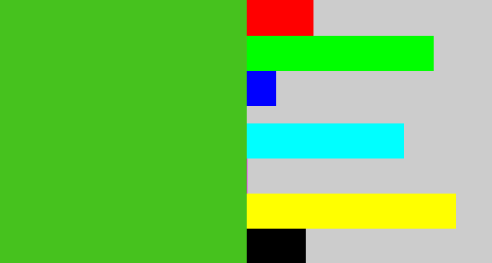 Hex color #46c21e - frog green