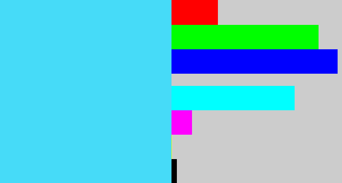 Hex color #46dbf8 - bright cyan