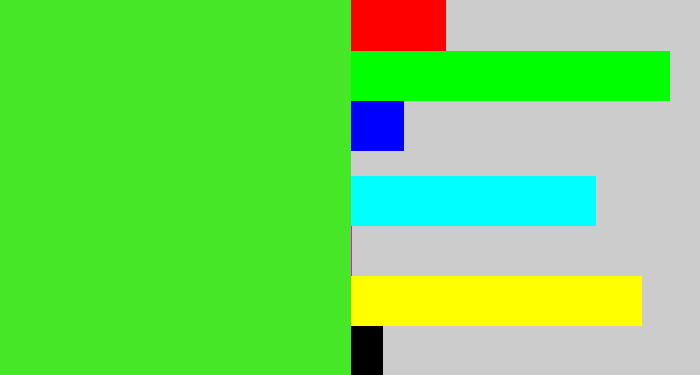 Hex color #46e727 - green apple