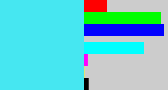 Hex color #46e7f1 - bright cyan
