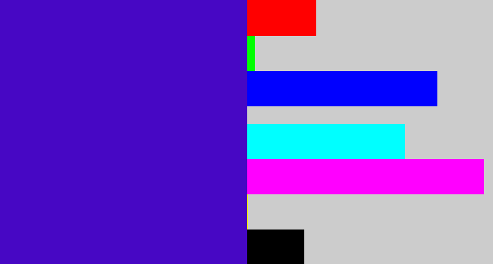 Hex color #4707c4 - violet blue