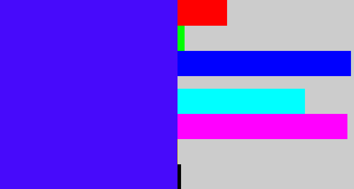 Hex color #470afb - blue/purple