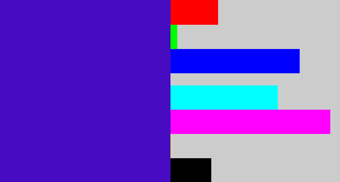 Hex color #470bc2 - violet blue