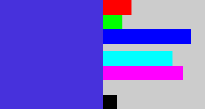 Hex color #4731dc - blurple