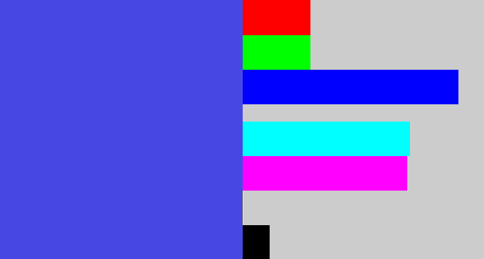 Hex color #4748e4 - warm blue