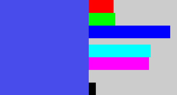 Hex color #474ceb - warm blue
