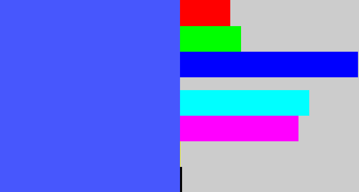 Hex color #4757fd - warm blue