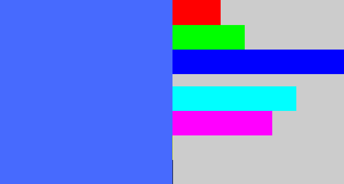 Hex color #476afe - lightish blue