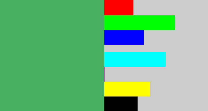 Hex color #47ae62 - greenish