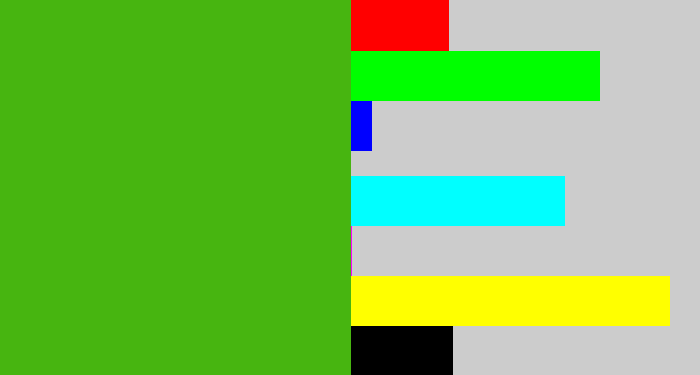 Hex color #47b510 - lawn green