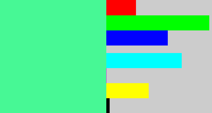 Hex color #47f895 - sea green
