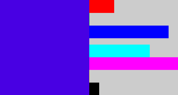 Hex color #4800e3 - blue/purple