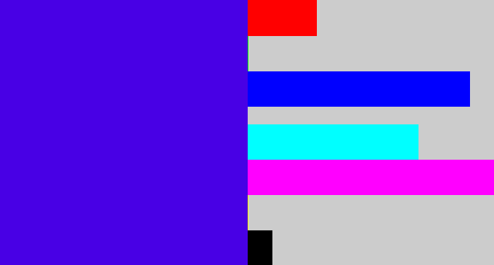 Hex color #4800e5 - blue/purple