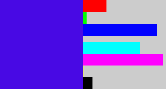 Hex color #4809e4 - blue/purple
