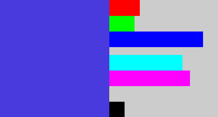 Hex color #483adc - blurple