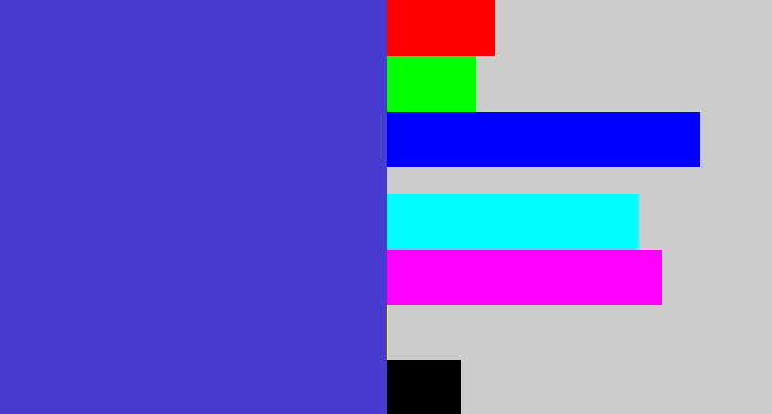 Hex color #483bcf - blurple