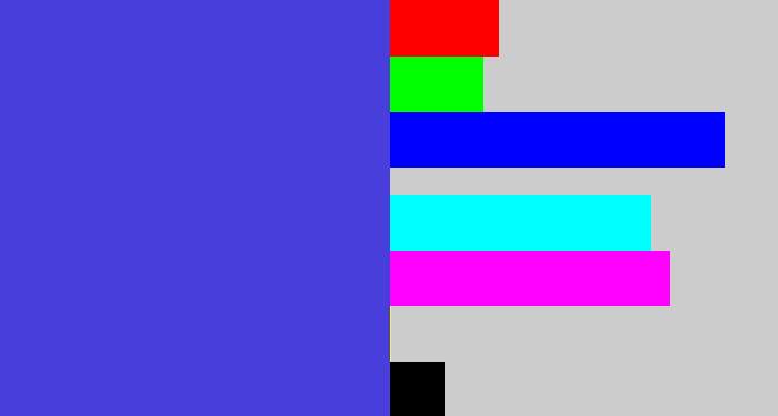 Hex color #483edc - blurple