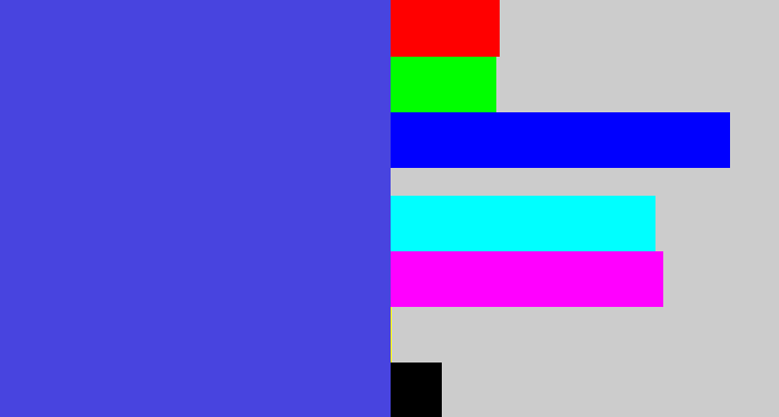 Hex color #4844df - warm blue